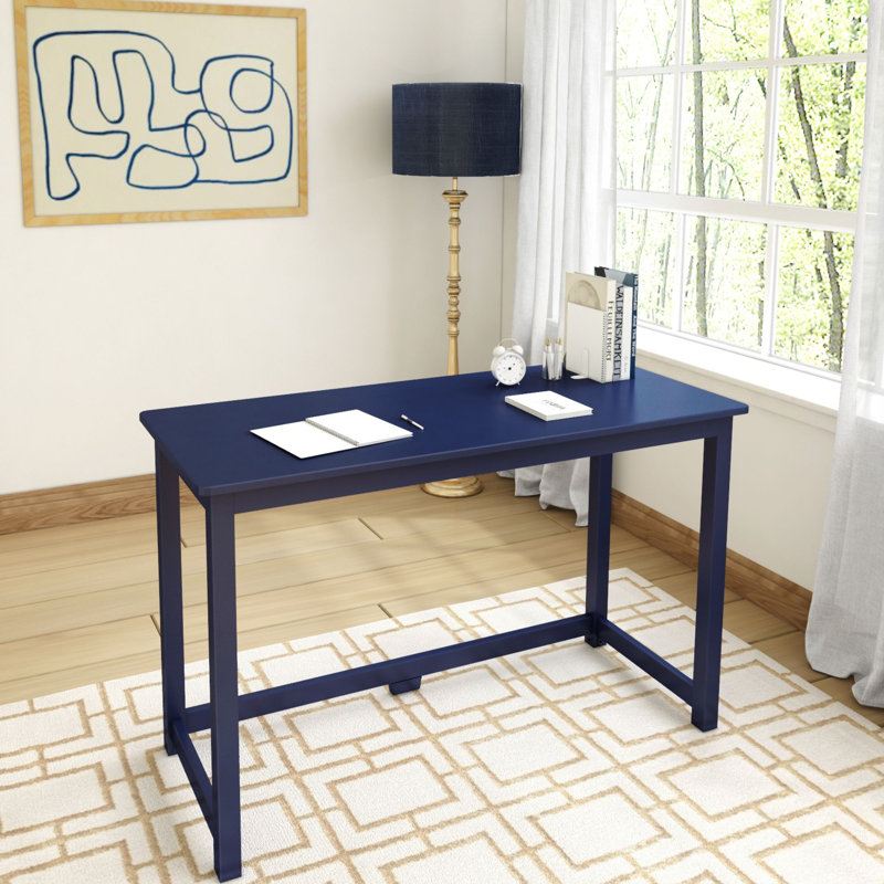 Essays Large Writing Desk, Blue, 29.75"H x 47.25"W x 19.75"D