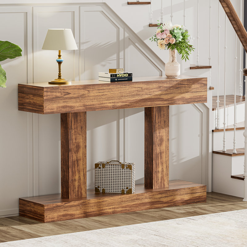 Millwood Pines 47.24'' Brown MDF Farmhouse Console Table