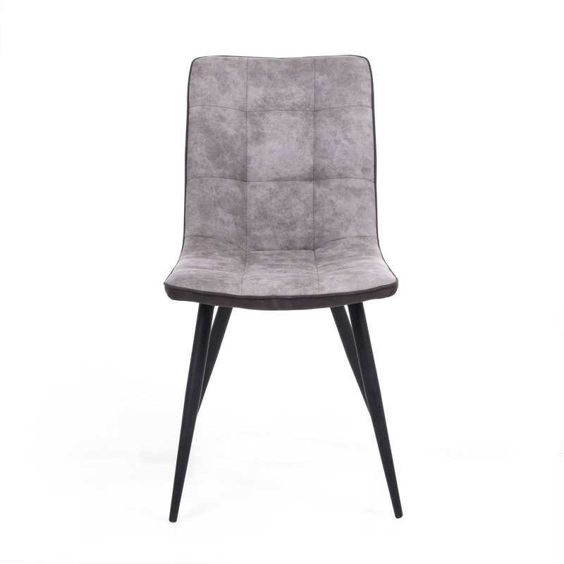 Tahmid 49cm H Tufted Upholstered Side Chair, Light Grey