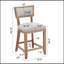 Ensemble de 2 tabourets de comptoir de 26,5 po, tabourets de bar rembourrés à hauteur de comptoir avec dossier confortable, structure en bois d'hévéa massif, dossier, repose-pieds, tabourets de bar sans accoudoir pour bar personnel, comptoir de cuisin-1838062099