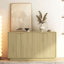Buffet en bois moderne avec rangement, grand buffet cannelé avec tablettes réglables, crédence, console d'appoint-575174281