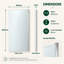 950mm W x 2000mm H Frameless Wet Room Glass Screens with Clear Glass
