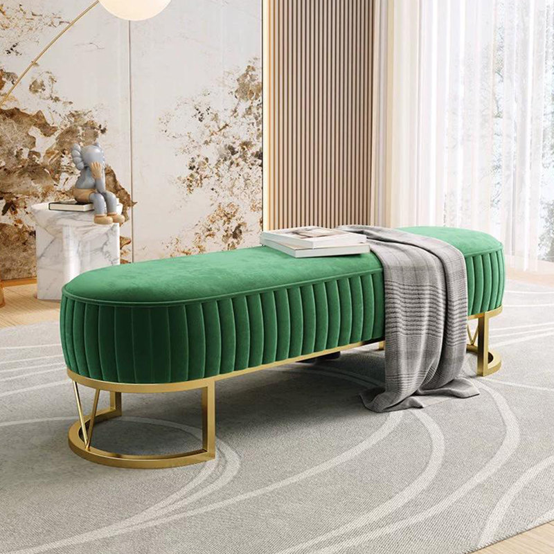 Banc avec revêtement, H 16,93 po x l 39,37 po x P 17,72 po, Vert