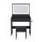 New Large Mirror Vanity Desk For Bed Room  , Modern Makeup Vanity Set With Power Outlet And Hair Dryer Holder, 5 Drawers , 3 Lighting Color Adjustable Dressing Table For Bedroom, Black Color-2003750067
