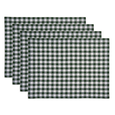 Gingham Checks - 100% Pure Linen Placemats