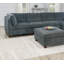 1 pièce OTTOMAN SEULEMENT en tissu chenille gris OTTOMAN-1163568859