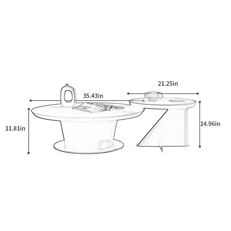 Table basse rétro minimaliste