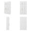 Armoire de 47,2 po de largeur avec armoire supérieure, 8 tablettes et tringle pour rangement dans la chambre à coucher-133657055