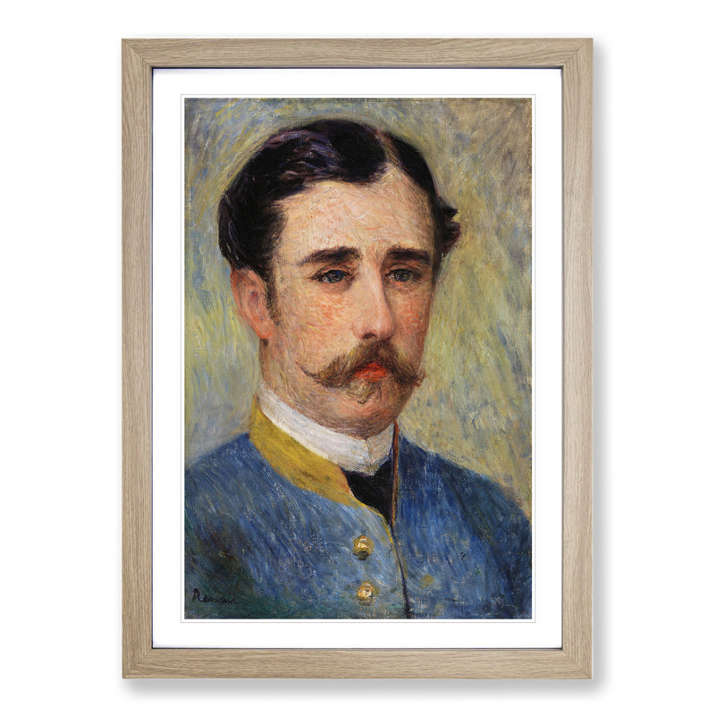 Portrait of a Man by Pierre-Auguste Renoir - Framed Print, 65cm H x 48cm W x 2cm D, Oak Framed