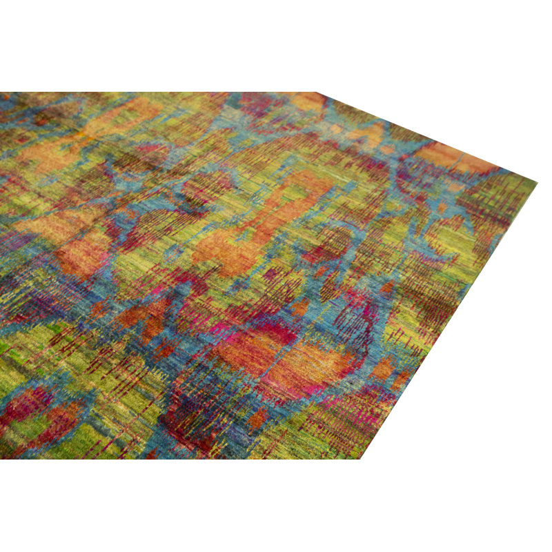 Ikatville Silk Abstract Area Rug