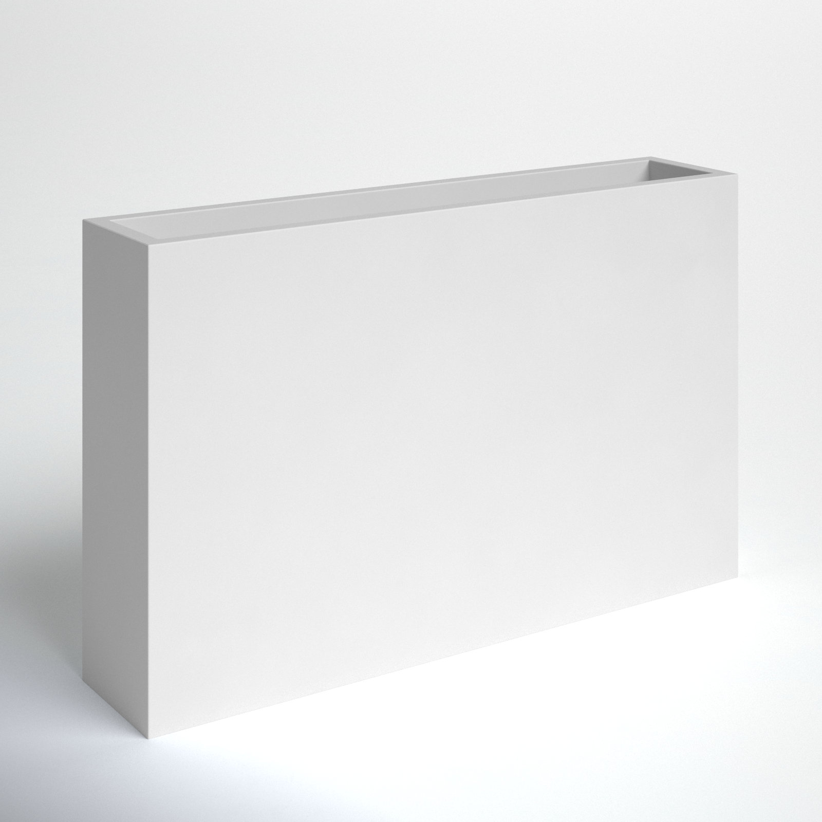 Connoisseur Handmade Planter Box, 30" H x 48" W x 12" D, White