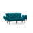 3-Seat Sofa Bed, Petrol Green, 72.8 x 33.5 x 27.6 inches | 100% Metal Frame, 100% Polyester Fabric, 24 DNS Foam Seating | 5-Levels Adjustable Arms, Max Weight Capacity: 661 lbs | Modern Industrial Design for Stylish Living Spaces-535621529