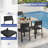 Outdoor Patio Dining Chairs Set Of 4, Stackable Plastic/Resin Side Chair For Indoor Outdoor, 4 Pieces Bistro Chairs For Balcony, Garden, Backyard-1392571314