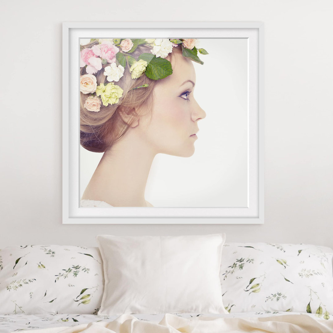 Gerahmtes Papierbild Prinzessin Rosenrot