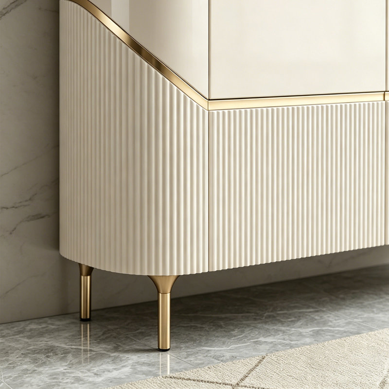 Buffet moderne moderne de style italien, H 35,43 po x l 47,24 po x P 15,75 po, Cream