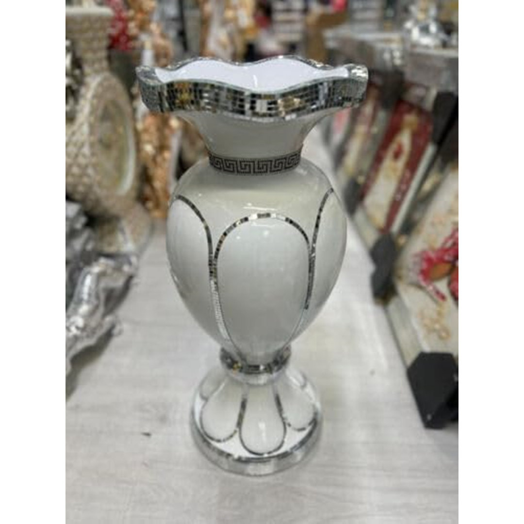 Floor Vase Large 40X60Cm Crushed Diamond Crystal Sparkly Mirrored V051