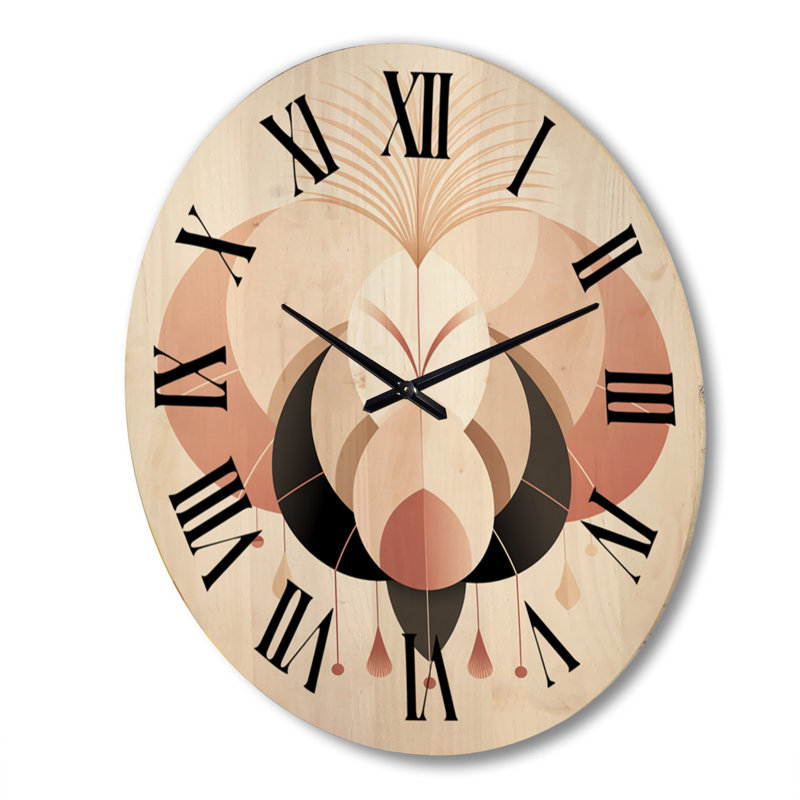 Horloge murale moderne géométrique en bois, Très grand
