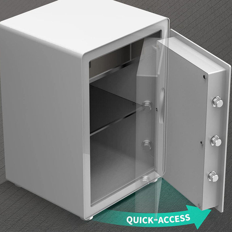 Auto-Open Safe Box with Digital Virtual Password Safes, Modern Minimalism Design Biometric Fingerprint Touch Screen