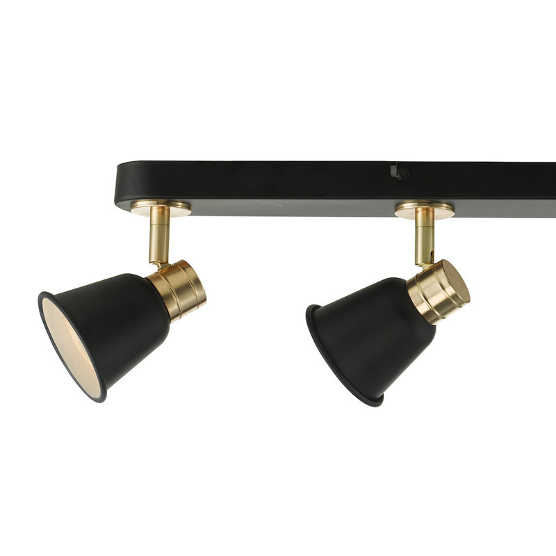 Seth 68cm 4 -Light Track Kit, Black/Rose Gold