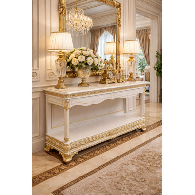 Narcissus 59.06'' Solid Wood Console Table