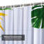 Rideau de douche à motif de printemps avec 12 crochets Tropical Plants-351427968