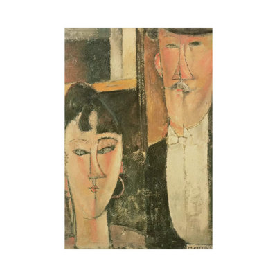 Bride and Groom, 1915-16 by Amedeo Modigliani - 1 Piece Wrapped Canvas Painting