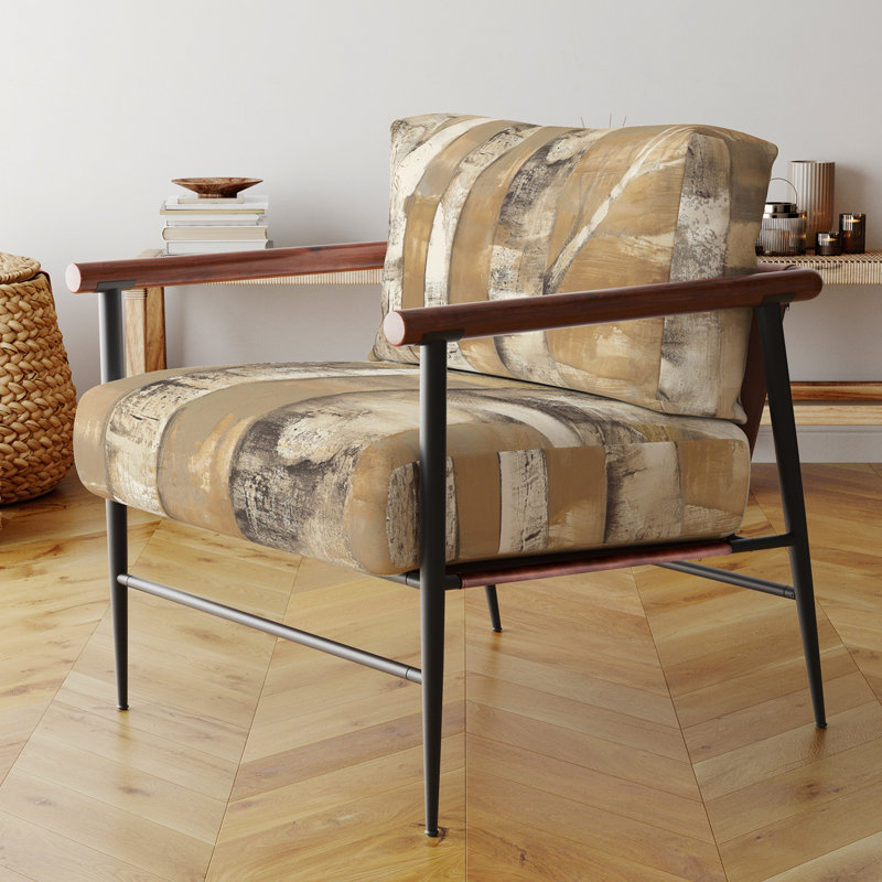 Chaise d'appoint rembourrée Cagney, Noir, noir, noir, noir