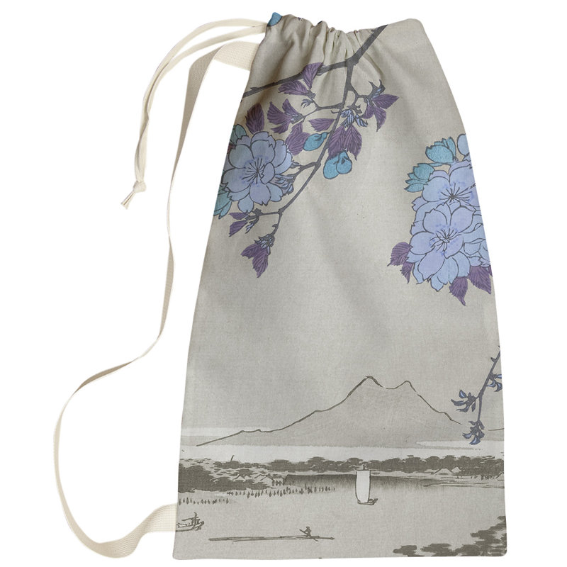 Macintyre Fabric Laundry Bag with Handles, Small ( 64" H x 20" W x 1.5" D), Blue