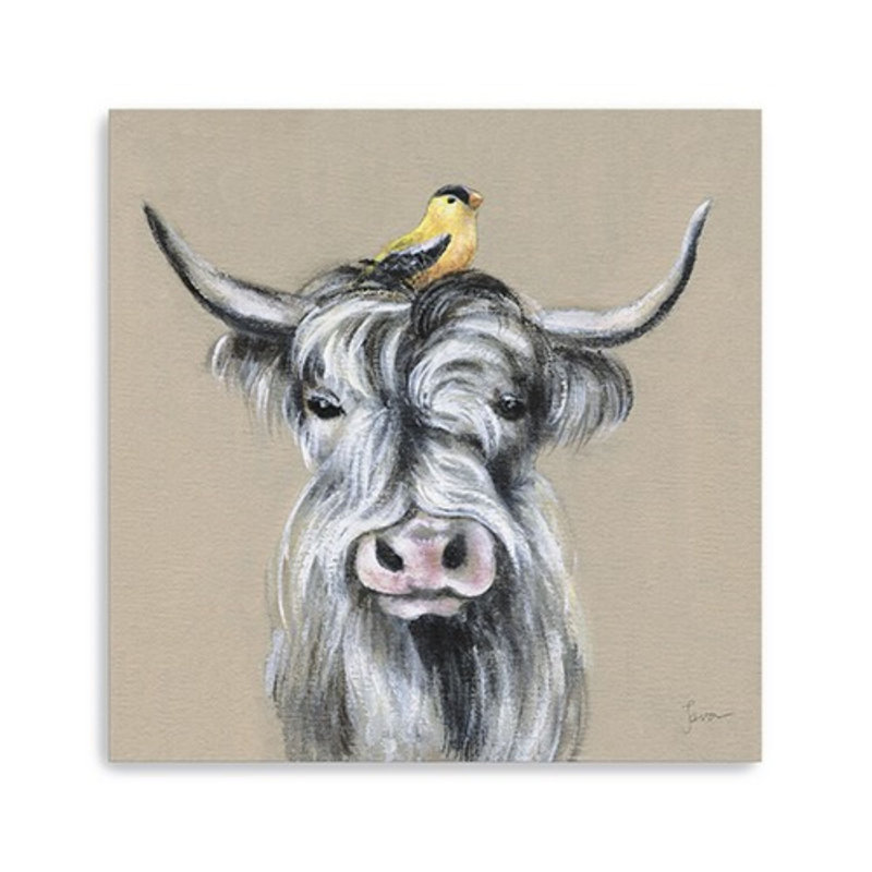 Mignonne vache des Highlands, impression murale sans cadre