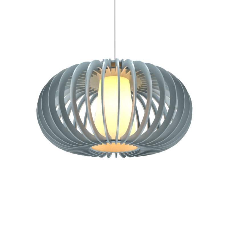 Louro Freijo Globe Pendant Light with MDF Frame
