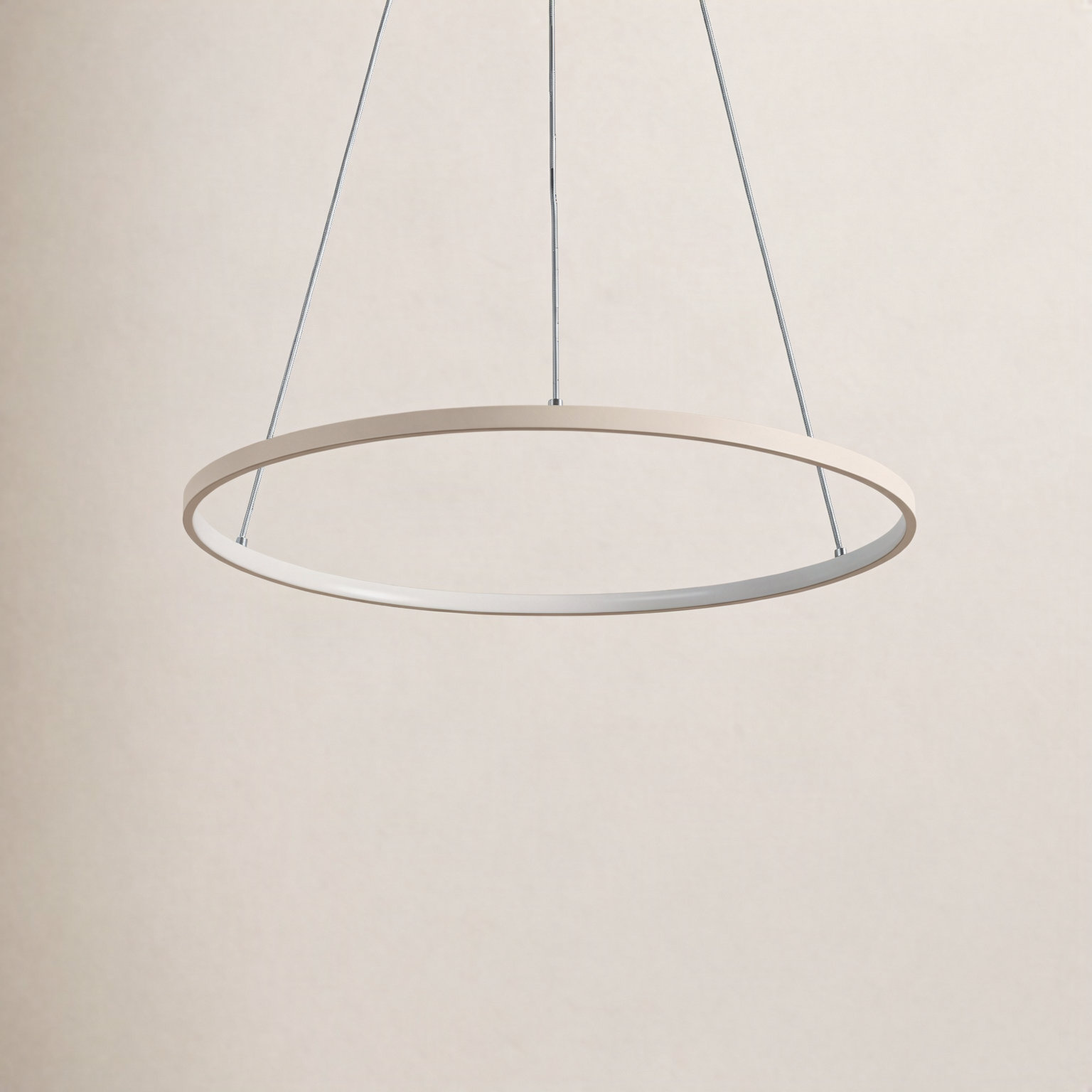 Odin Dimmable 1 - Light Pendant, 0.75" H x 23.75" W x 23.75" D, Beige