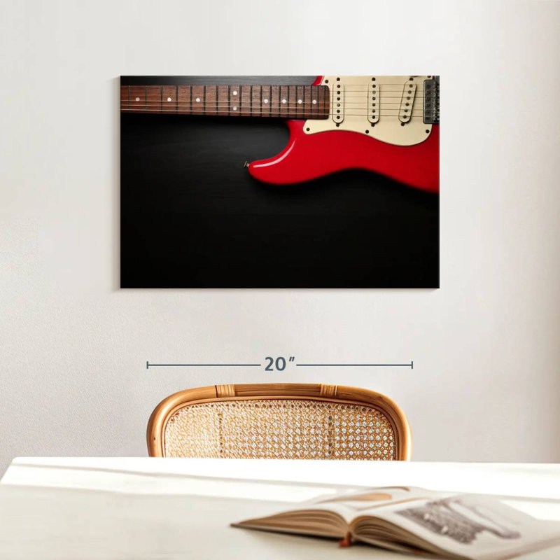 Guitare électrique Abarca Classic Red, H 16 po x l 24 po