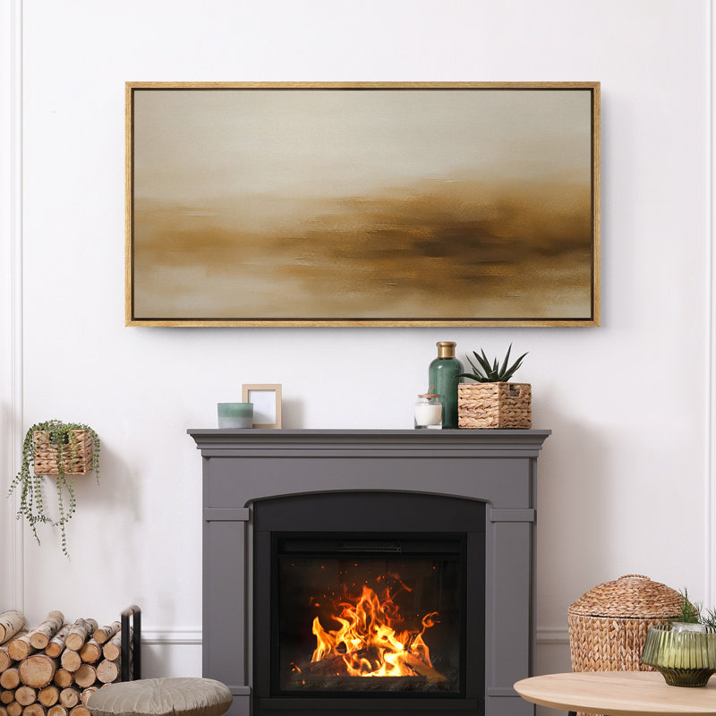 Grande impression sur toile encadrée, impression de paysage abstrait pour la décoration intérieure moderne, H 30 po x l 60 po