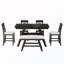 Ensemble de table de salle à manger 6 pièces avec tablette, 1 banc et 4 chaises-131365959-131365960-131365962-131365963