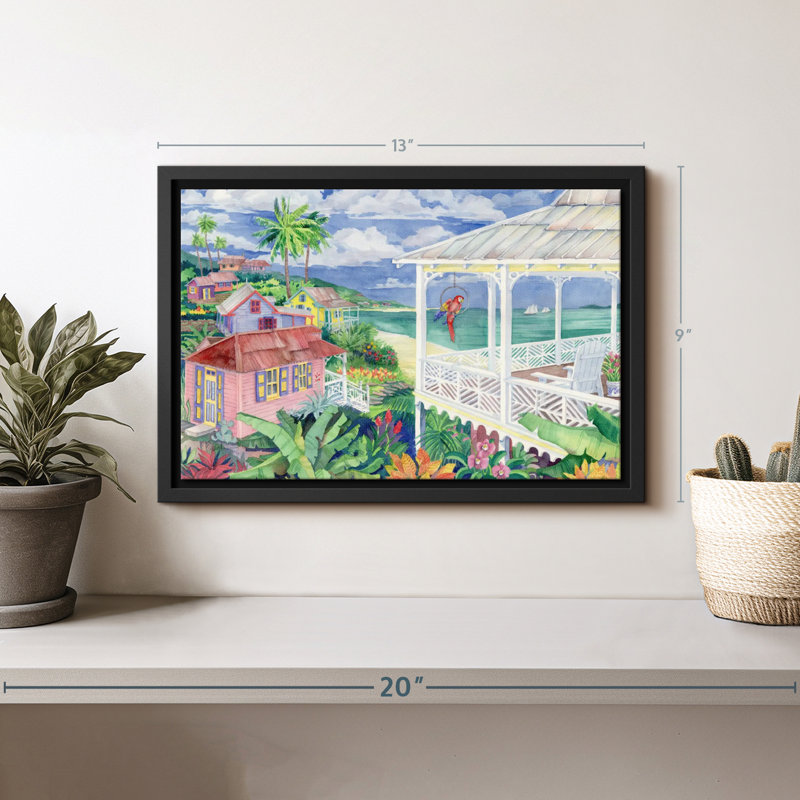 Plage "Bay Caribe Wall Art", H 9 po x l 13 po