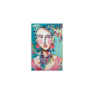 Frida In Trad - Wrapped Canvas Painting