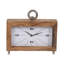 Horloge Ersoy Cadre rectangulaire en bois et métal avec anneau en aluminium brun 10 po pour bureau à domicile salon