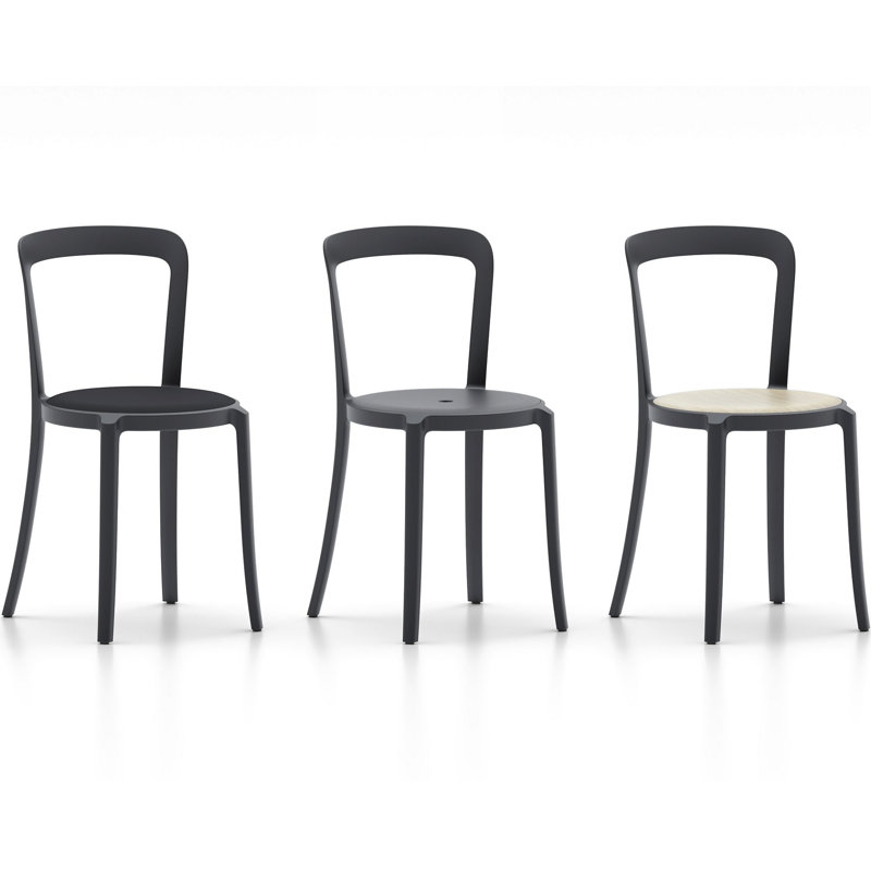 On & On Recycled PET Side Chair by E. Barber and J. Osgerby, Black