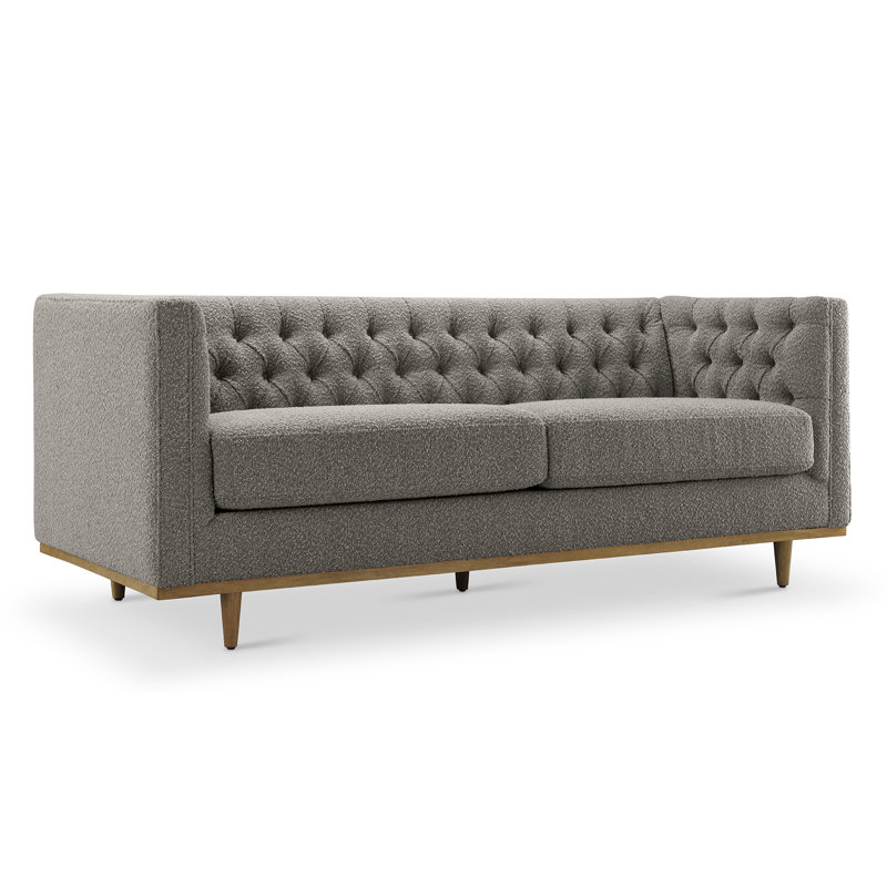 Canapé à accoudoirs carrés 79,1 po Adahir, Gris