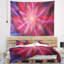 Tapisserie florale florale rouge mauve exotique-28496578