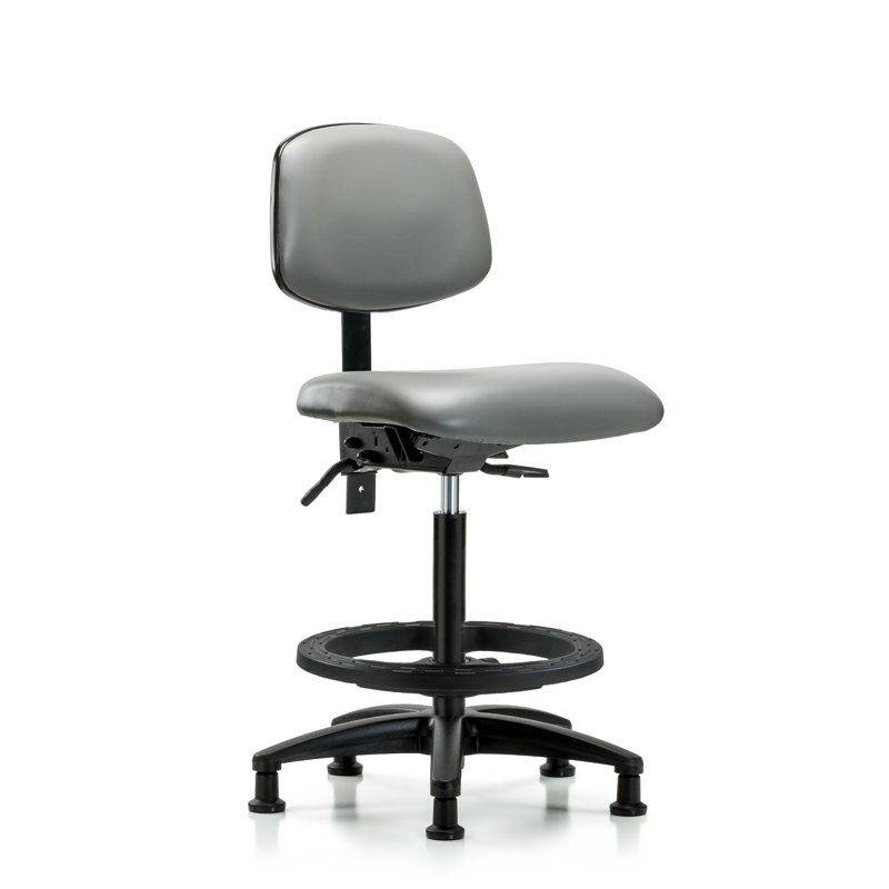 Chaise de travail ergonomique Lanice, Non, Argenté, Patins