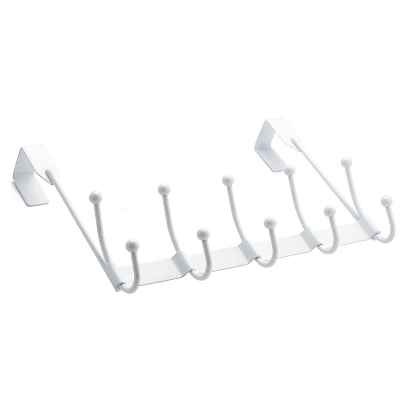 Utility Over The Door Coat Rack, White