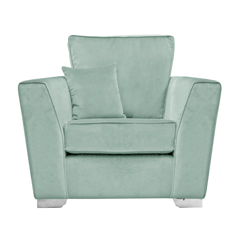Quade Velvet Armchair, Blue