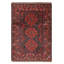 Tapis noir Teimani 4 pi 3 po x 6 pi 3 po