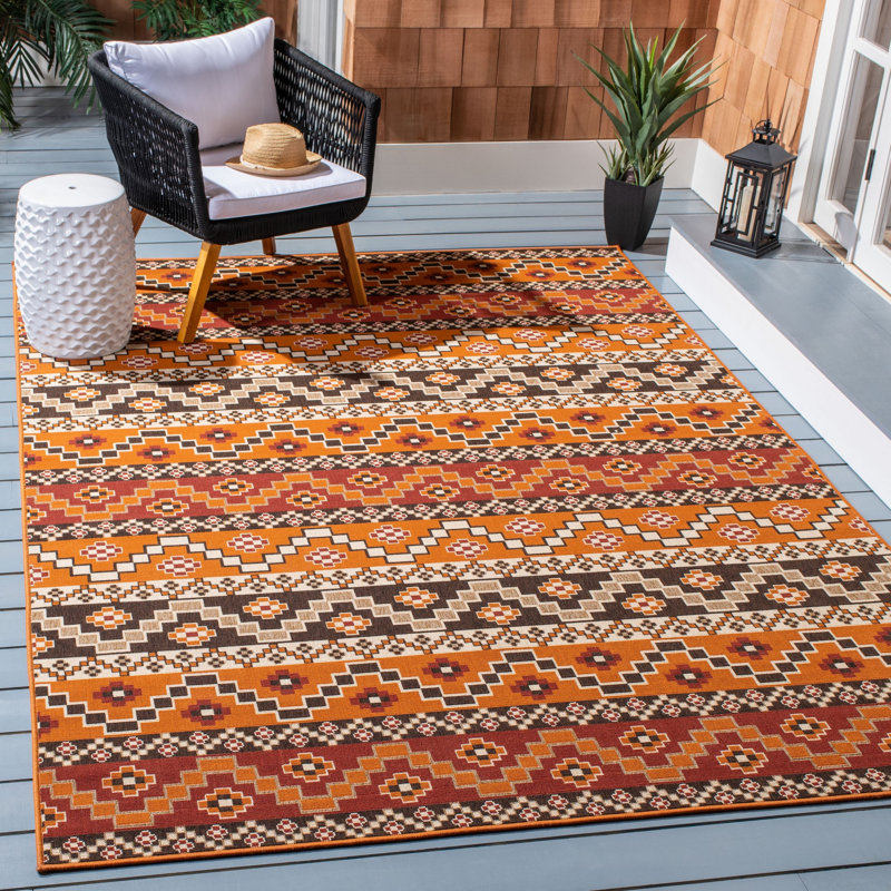 Northpoint Veranda Geometric Indoor/Outdoor Area Rug, Rectangle 6'7" x 9'6"