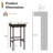 Rattan Barstools Patio Wicker Bar Height Chairs w/ Footrest-129261710