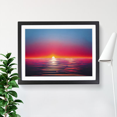 Exciting Sunset Seascape Framed Print