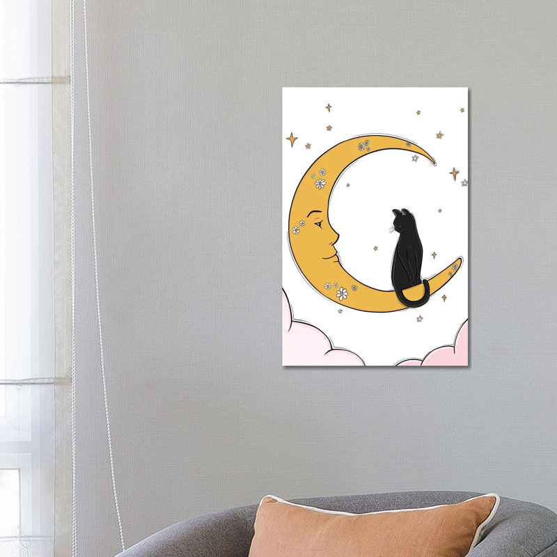 The Moon And His Friend by Sabina Fenn - Wrapped Canvas Print, 66.04 cm H x 45.72 cm W x 1.91 cm D