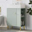 Meuble-lavabo 21,6 po, armoire combinée, meuble de rangement pour salle de bain, lavabo simple en céramique, rangement sur le côté droit-550614216