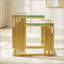 Ensemble de tables basses 2 pièces Modern Modern avec plateau en verre trempé, cadre en acier inoxydable résistant à la rouille pour des espaces de vie élégants